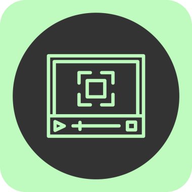 video simgesi, vektör illüstrasyonu