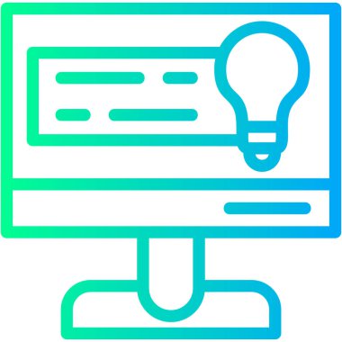 Ampul. Web simgesi basit illüstrasyon