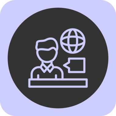 İş simgesinin vektör illüstrasyonu