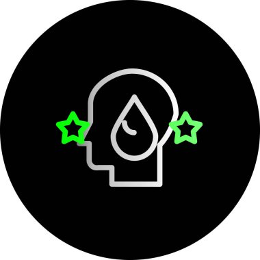 Su simgesinde bir damla su, vektör illüstrasyonu