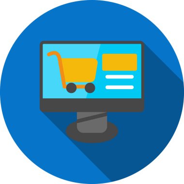 Alışveriş sepeti simgesi. Alışveriş sepeti vektör simgesi web için basit örnek