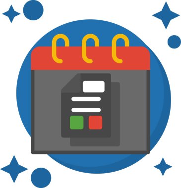 Takvim simgesi vektör illüstrasyonu