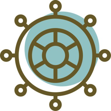 Bir karikatür Noel ağacının vektör çizimi