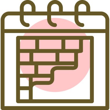 Takvim web simgesi, basit vektör illüstrasyonu