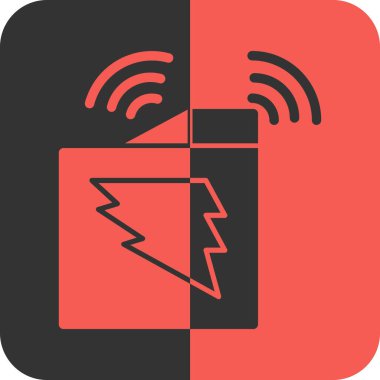 Beyaz ve kırmızı uygulamalar için vektör modern düz simge