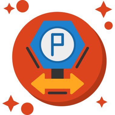 park yeri düz simgesi