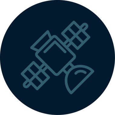 Modern uydu simgesinin vektör çizimi