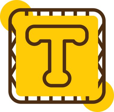 Tek harfli bir vektör illüstrasyonu