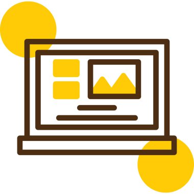 vektör dizüstü simgesi illüstrasyonu