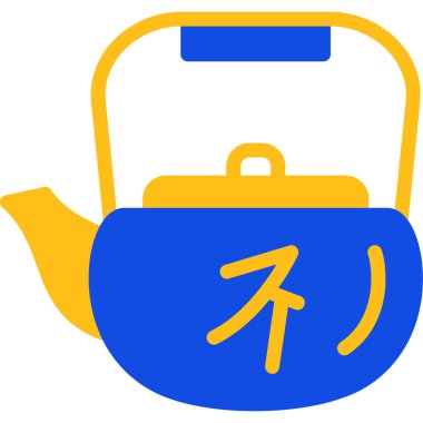 çaydanlık web simgesi basit tasarım, vektör illüstrasyonu