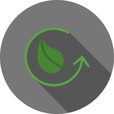 Düz yuvarlak vektör simgesini geri dönüştür