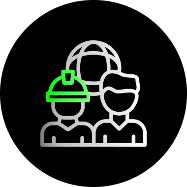 Eşsiz güvenlik miğferi vektör simgesi