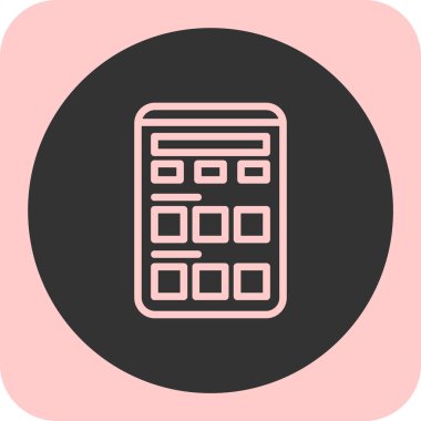 Modern simgenin vektör illüstrasyonu