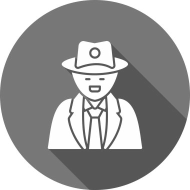 Dedektif. Web simgesi basit illüstrasyon