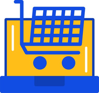 Alışveriş. Web simgesi basit illüstrasyon