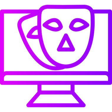 Monitör. Web simgesi basit illüstrasyon