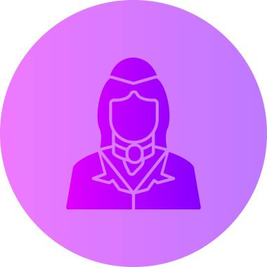 Bir kadın simgesinin vektör illüstrasyonu