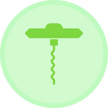 Çemberin yeşil ve beyaz ikonunun vektör çizimi