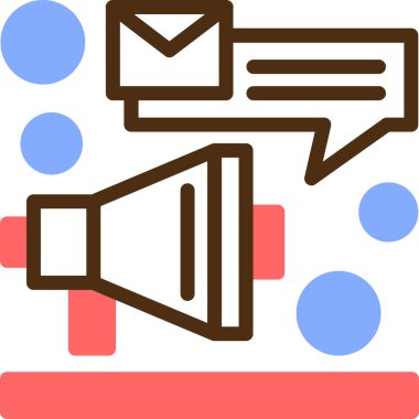 Mesaj var. Web simgesi basit illüstrasyon