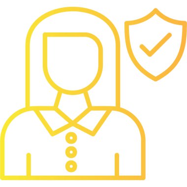 kadın simge vektör illüstrasyonu