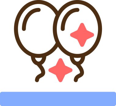 vektör balonları simgesi, basit illüstrasyon