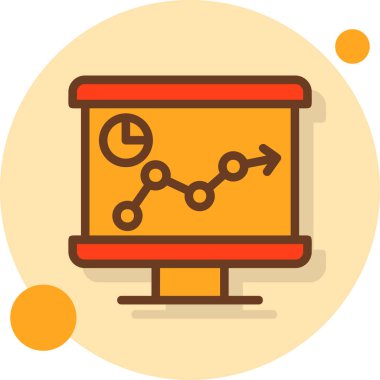grafik çizelgesi simgesi, vektör illüstrasyonu