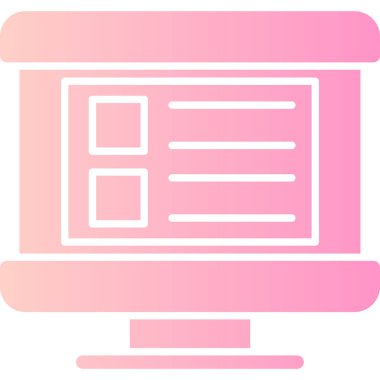 Bilgisayar. Web simgesi basit illüstrasyon