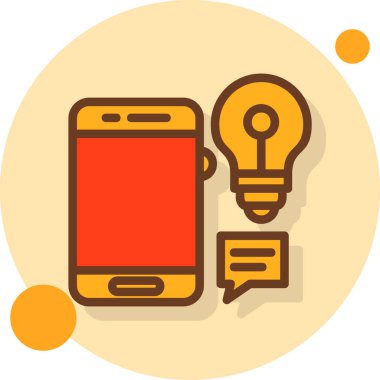 Cep telefonu simgesi, vektör illüstrasyonu