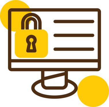 Veri Güvenlik simgesi vektör illüstrasyonu