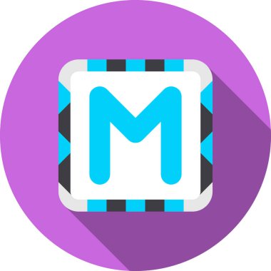 m harfi vektör simgesi