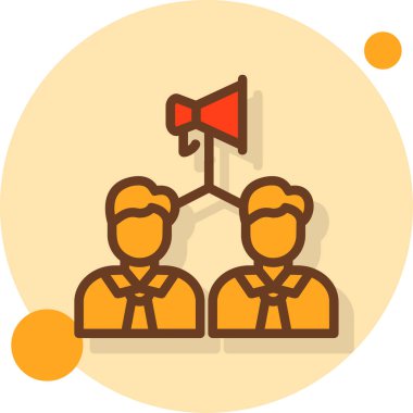 Bir grup insanın vektör çizimi