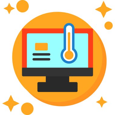 Bilgisayar. Web simgesi basit illüstrasyon