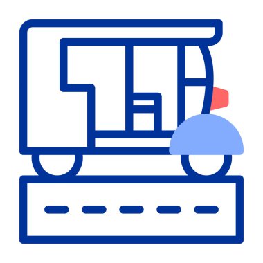 tren. Web simgesi basit illüstrasyon