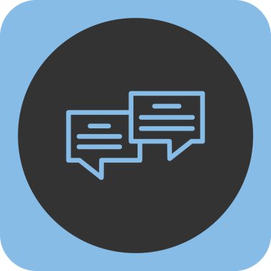 Sohbet web simgesi, basit vektör illüstrasyonu