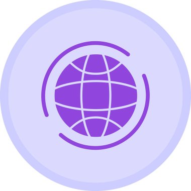 Küre. Web simgesi basit illüstrasyon