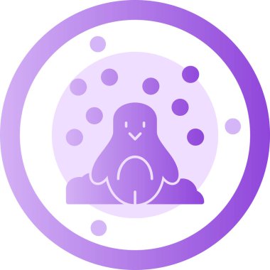 Bir kuşun şirin çizgi film ikonunun vektör çizimi