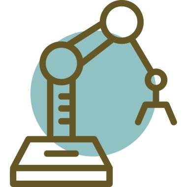 Bir robot simgesinin vektör illüstrasyonu