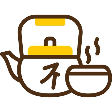 Çay demliği ve sıcak bir içecek.