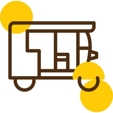 Tramvay. Web simgesi basit illüstrasyon