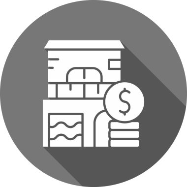 Dolar düz vektör simgesi