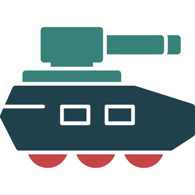 askeri tank, vektör illüstrasyon