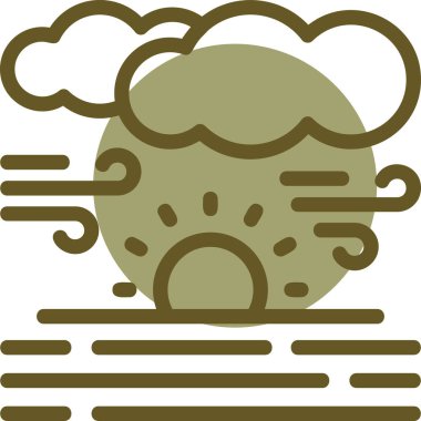 Bulutlu simge vektör illüstrasyonu