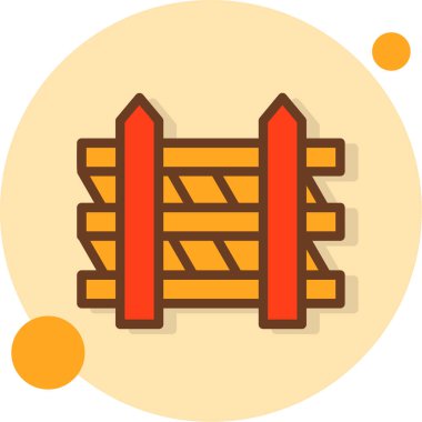 Çit. Web simgesi basit illüstrasyon