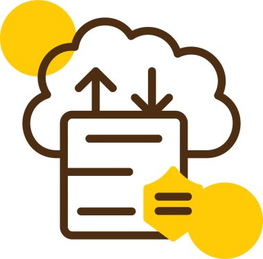 ana hat biçiminde bulut veri simgesi