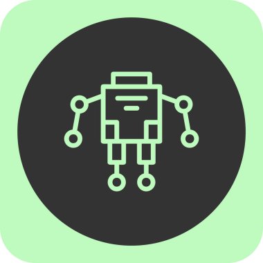 Web ve mobil tasarım için yapay zeka vektör simgesi