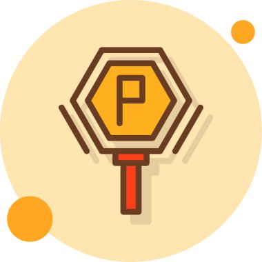 Park ediyor. Web simgesi basit illüstrasyon