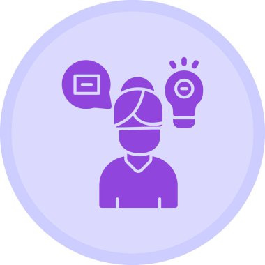 Kulaklık simgesi olan bir adamın vektör çizimi