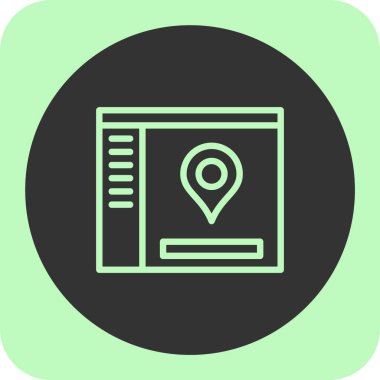 konum simgesi, vektör çizimi