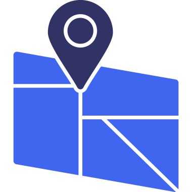 Harita simgesi. konum sembolü. düz tasarım biçimi.