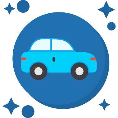 Araba ikonu. düz vektör